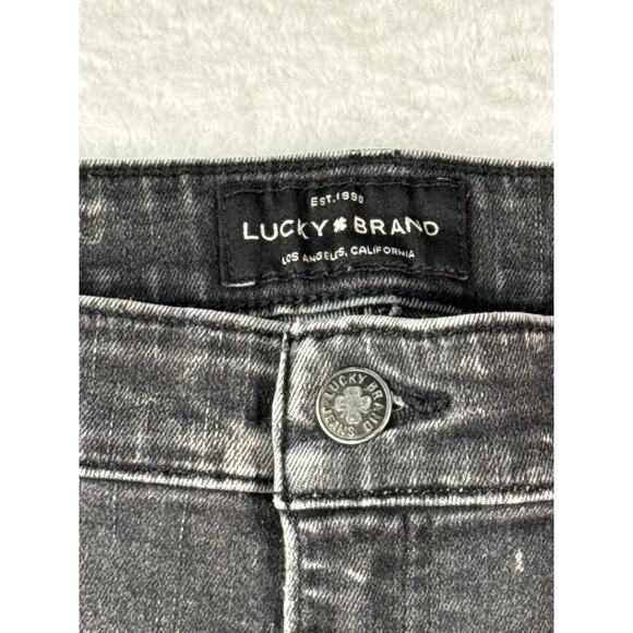 Lucky Brand Ava Super Skinny Women Size 10 Black Jeans Unique Wash Distressed - Picture 2 of 9